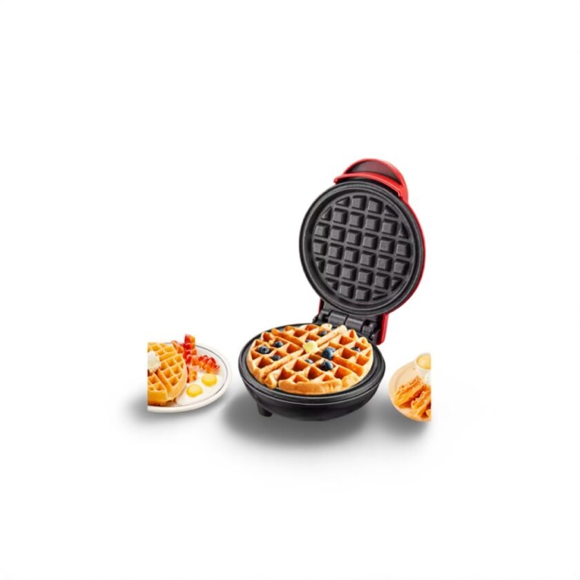 Electric Mini Waffle Maker Double-Sided Heating Home Breakfast Roaster Kitchen Small Dessert Cooking Machine