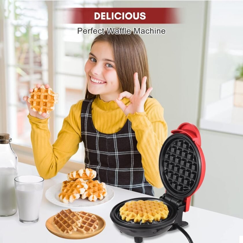 Electric Mini Waffle Maker Double-Sided Heating Home Breakfast Roaster Kitchen Small Dessert Cooking Machine - Image 13