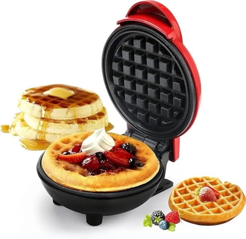 Electric Mini Waffle Maker Double-Sided Heating Home Breakfast Roaster Kitchen Small Dessert Cooking Machine - Image 8